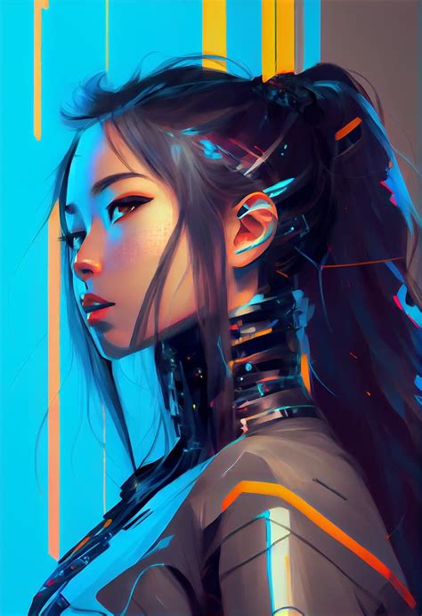 Online Crop Hd Wallpaper Ai Art Digital Art Women Long Hair Dark Hair Asian Looking At