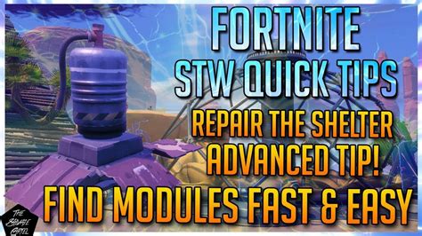 FORTNITE STW HOW TO FIND MODULES FAST EASY IN REPAIR THE SHELTER