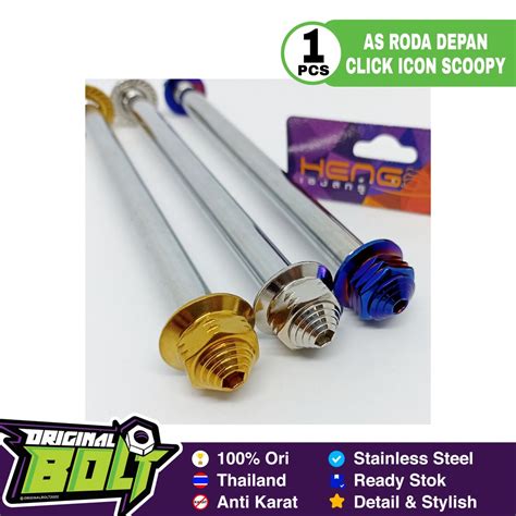 Jual As Roda Depan Vario Scoopy Beat Spacy Probolt Stainless Steel Heng