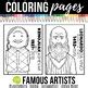 Famous Artists Coloring Pages Artist Appreciation Month Tpt