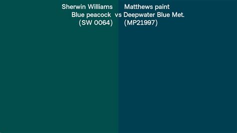 Sherwin Williams Blue Peacock SW 0064 Vs Matthews Paint Deepwater