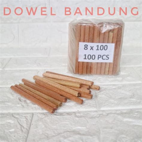 Jual Dowel Kayu Ulir 8 Mm Panjang 100 Mm Dowel Kayu Stik Diameter