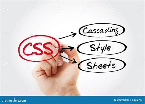 Css Cascading Style Sheets Acronym With Marker Technology Concept