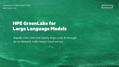 Introducing HPE GreenLake For Large Language Models YouTube