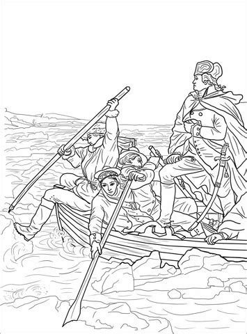 George Washington Crossing the Delaware coloring page | Free Printable ...