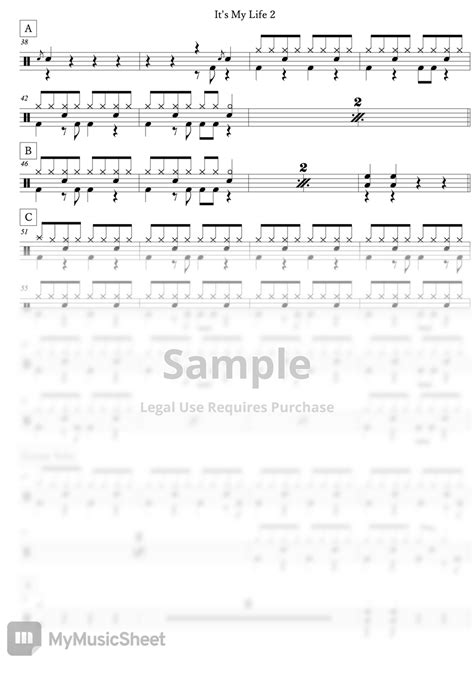 Bon Jovi It S My Life By Arkadia Drums Sheet