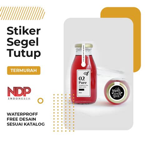 Jual Stiker Segel Tutup Botol Dan Toples Custom Shopee Indonesia