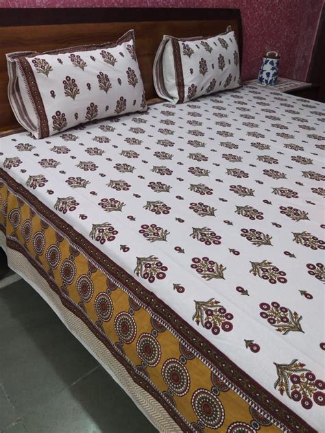 Buy Cotton Bedsheet With Pillow Jaipuri Style Sku Online In