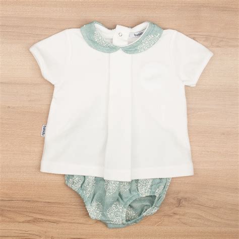 Conjunto ranita camiseta cuello bebé verde agua Babidu Yupis Kids