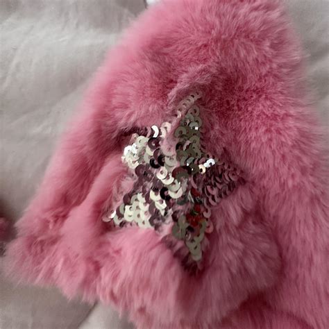 Fuzzy Pink Bikini Top Never Worn Very Cute Didnt Depop