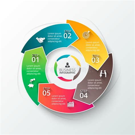 Vektorkreiselement F R Infographic Schablone F R Zyklusdiagramm