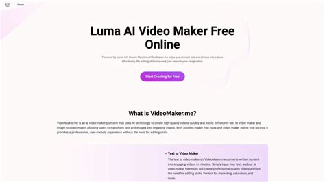 Video Maker Free Online Powered By Luma Ai 介紹：video Maker Free Online