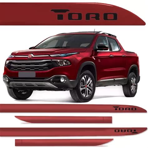 Jogo Friso Lateral Fiat Toro Vermelho Tribal Frete grátis