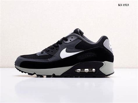 Купить Мужские кроссовки Nike Air Max 90 (серые с чёрным) модные ...