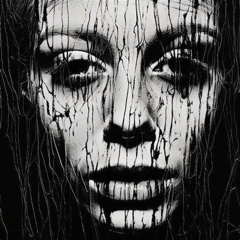 Premium Photo Distorted And Grotesque A Black And White Drip Painting