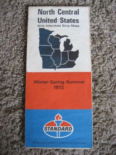 Standard Oil Road Map North Central United States Ebay