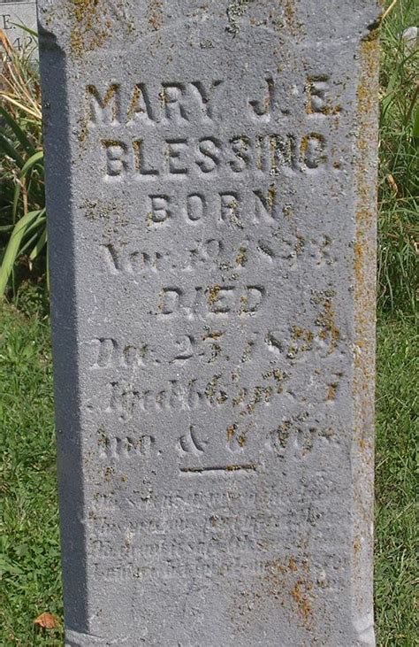 Mary Jane Rice Blessing Memorial Find A Grave