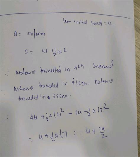 For A Body Moving With Uniform Acceleration And Traveling Min