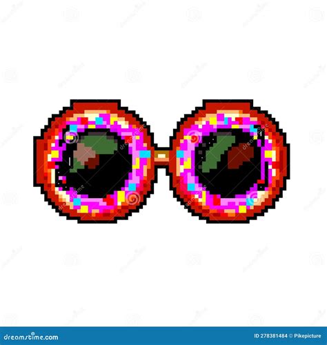 Maschera Occhiali Da Gioco Rappresentazione Vettoriale Pixel Art