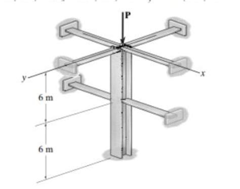 Solved The A Steel Column Can Be Considered Hinged At Its Chegg