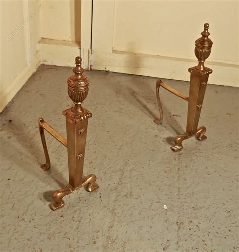 Antiques Atlas An Elegant Pair Of 19th Century Brass Andirons