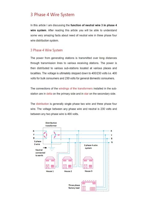 3 Phase 4 Wire System | PDF