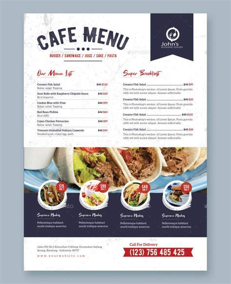 Restaurant Menu Template Psd Indd Ksioks