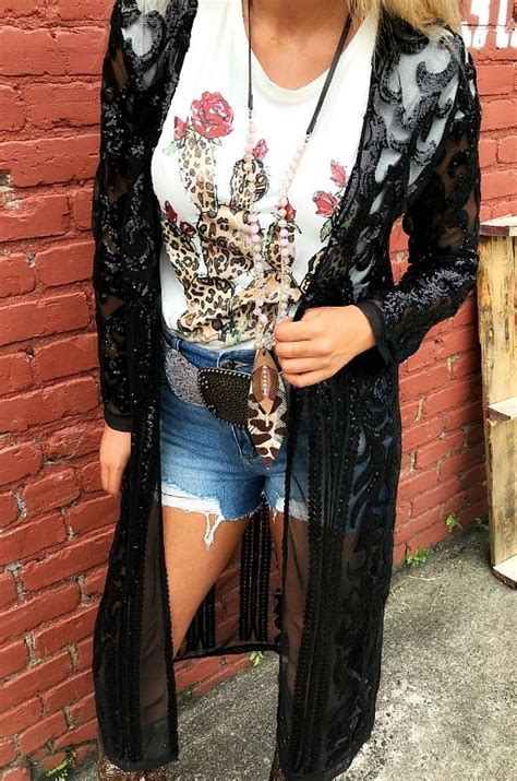 Pin By Lindsay Smith On Style Its Not Yo Mamas Sequin Duster Country Girls Outfits