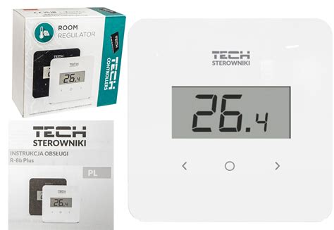 REGULATOR STEROWNIK TERMOSTAT POKOJOWY BEZPRZEWODOWY TECH R 8B PLUS WG