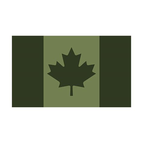 Canada Olive Green Subdued Flag Decal OD Canadian Vinyl Sticker