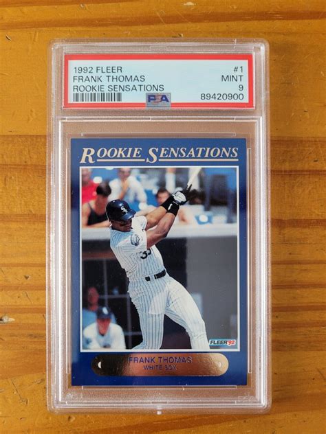 1992 Fleer Rookie Sensations 1 Frank Thomas PSA 9 Mint Low Pop EBay