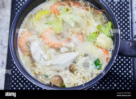Traditional Japanese Sukiyaki In Hot Pot Stock Photo Alamy