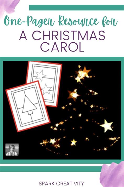 A Christmas Carol One Pager L One Pager Template L One Pager Rubric