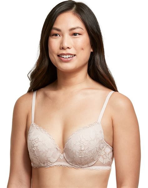 Maidenform Lace Push Up Underwire Bra Sandshell D Women S Walmart