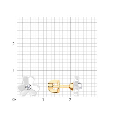 Cercei Din Ceramica Cu Aur Roz 14K Si Diamante 6025141 Jewelry Romania