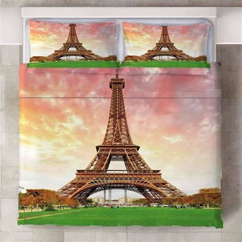 Housse De Couette Tour Eiffel Parures De Lit Parure De Lit En