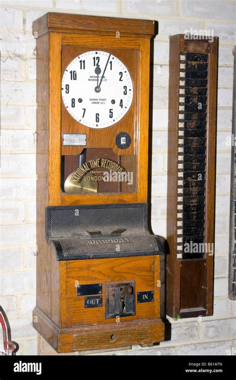 Vintage Clocking On Machine Time Recorder Stock Photo Alamy