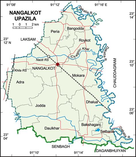 Maps Of Bangladesh Nangolkot Upazila