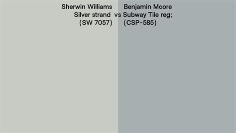 Sherwin Williams Silver Strand SW 7057 Vs Benjamin Moore Subway Tile