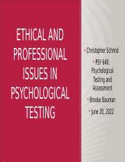 Schmid W A Pptx Ethical And Professional Issues In Psychological