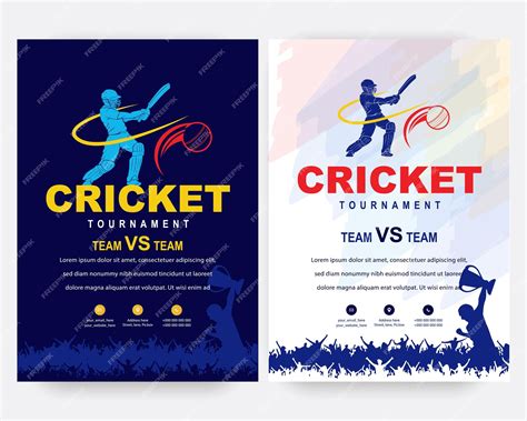 Premium Vector Cricket Invitation Card Vector