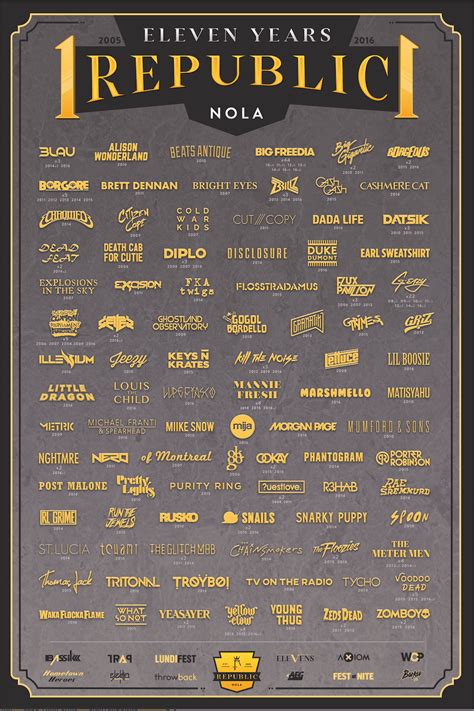 Music Festival Lineup Poster Reel on Behance