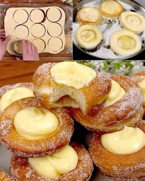 Vanilla Cream Filled Donuts Home Recipes
