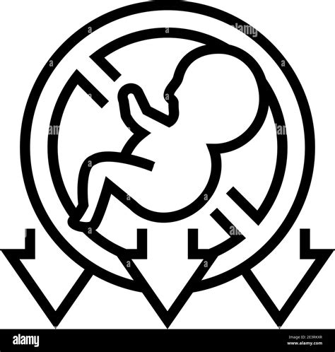 Miscarriage Baby Line Icon Vector Illustration Stock Vector Image And Art
