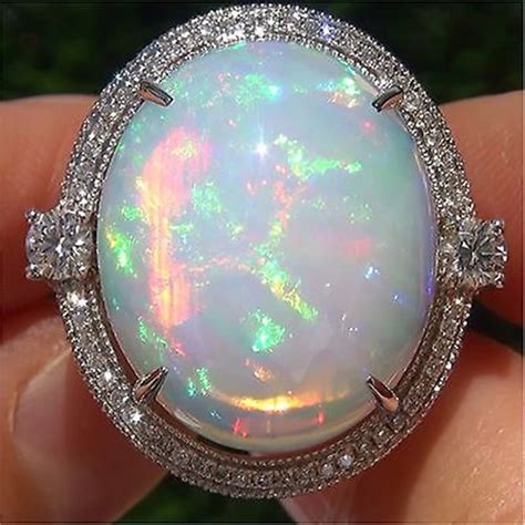 Fire Opal Wedding Rings For Women Vintage Jewelry Glamour Silver Ring