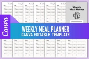 Weekly Meal Planner Canva Kdp Interiors Graphic By Rahimaartwork