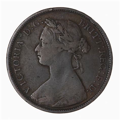 Coin Halfpenny Queen Victoria Great Britain 1876