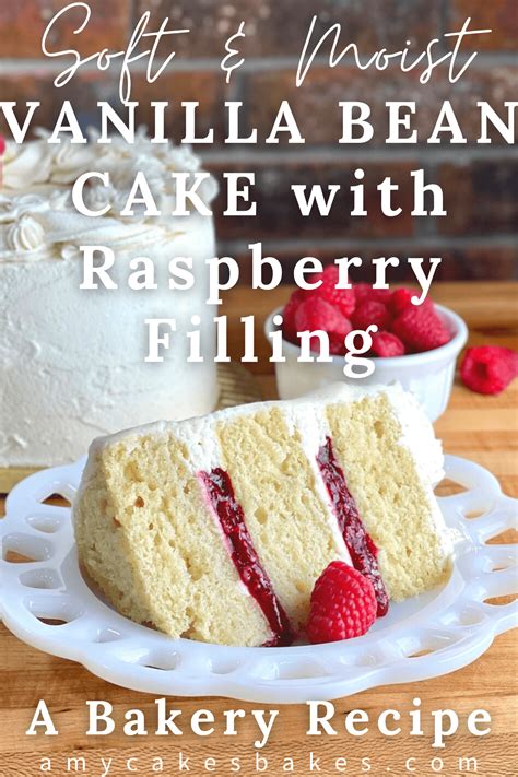 Soft And Moist Vanilla Bean Cake With Raspberry Filling Vanilla Sheet Cakes Vanilla Bean Cakes