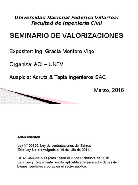 Pdf Seminario De Valorizaciones Aci Unfv Dokumen Tips