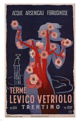 Spa Levico Vetriolo Vintage Poster Giuseppe Riccobaldi Italy X